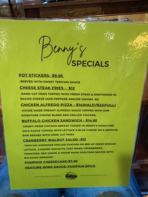 Menu photo 2 Benny's of Greenridge Scranton, PA Menu photo 2 Benny's of Greenridge Scranton, PA