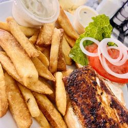 Farmers Market Restaurant - Blackened dolphin sandwich