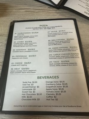 Menu photo 5 Tumbleweeds Bar & Grill Mattawa, WA