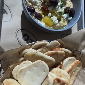 Ocean Terrace - Chickpea Hummus with pita - New American Near Me - Half Moon Bay, California