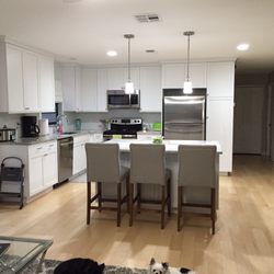 First Quality Carpets - glued down maple engineered hardwood floor
