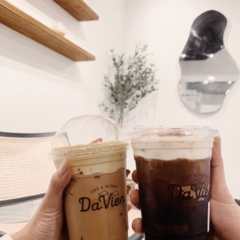 Da Vien Coffee - Left: Egg Coffee Right: Milk Foam Black Coffee - Desserts Near Me - Westminster, California Da Vien Coffee - Left: Egg Coffee Right: Milk Foam Black Coffee - Desserts Near Me - Westminster, California