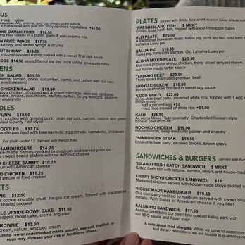 Aloha Mixed Plate - Menu - Hawaiian Near Me - Lahaina, Hawaii