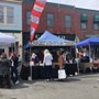 Photo of red Bank street fair