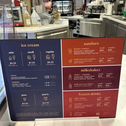 a menu on a counter a menu on a counter