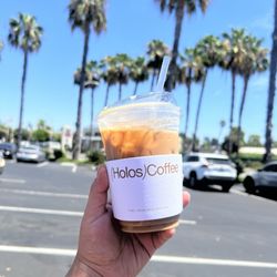 Iced hazelnut latte w soy milk