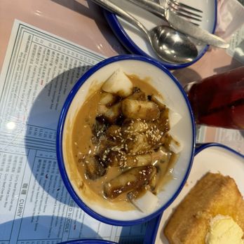 Kong Sihk Tong - Steamed rice roll with peanut butter and hoisin sauce, toast with runny salted egg - Hong Kong Style Cafe Near Me - Flushing, New York Kong Sihk Tong - Steamed rice roll with peanut butter and hoisin sauce, toast with runny salted egg - Hong Kong Style Cafe Near Me - Flushing, New York
