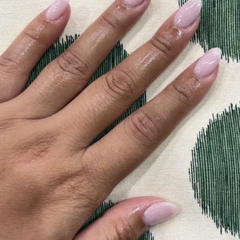 Lush Nail Studio - Dip powder manicure with a clear gel top coat - Waxing Near Me - Tustin, California