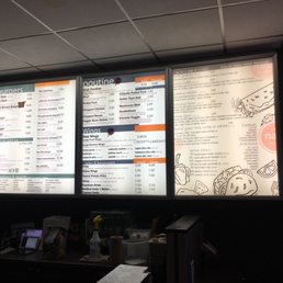Menu as of April 2018 Menu as of April 2018