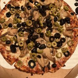 Marco's Pizza - Cauliflower Crust with black and green olives and mushroom