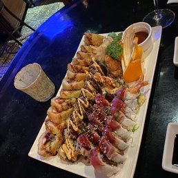 3 different types of sushi rolls