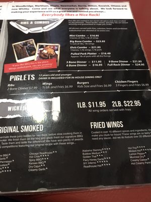 Menu photo 2 Big Bone BBQ & Wicked Wings Maple, ON