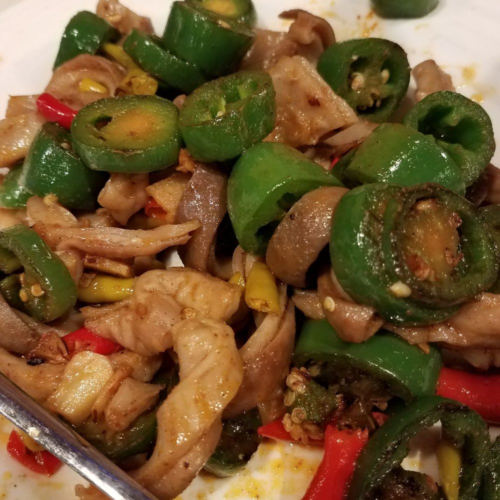 Lulu's Kitchen - Sauteed pork tripe with spicy sauce, taken 3/24/2018 - Szechuan Near Me - Dublin, California