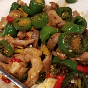 Lulu's Kitchen - Sauteed pork tripe with spicy sauce, taken 3/24/2018 - Szechuan Near Me - Dublin, California Lulu's Kitchen - Sauteed pork tripe with spicy sauce, taken 3/24/2018 - Szechuan Near Me - Dublin, California