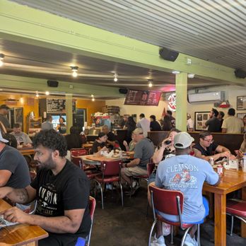Franklin Barbecue - Eating area inside - Barbeque Near Me - Austin, Texas Franklin Barbecue - Eating area inside - Barbeque Near Me - Austin, Texas