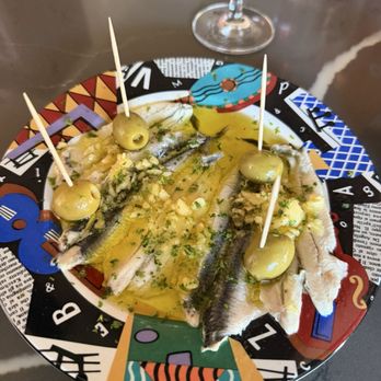 El Chato - Boquerones en Vinagre (potato chips on the side) - Wine Bars Near Me - San Francisco, California
