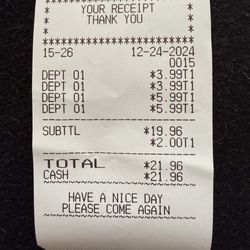 Record Recycler - Receipt