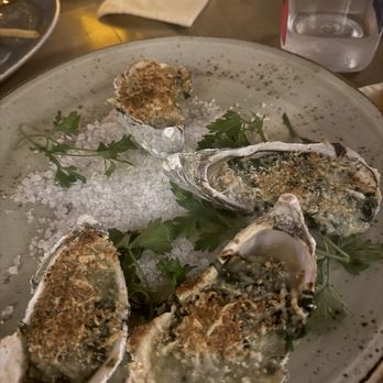 Fred's House - Oyster Rockefeller-pass on this- it was awful! - Seafood Near Me - Cancún, ROO