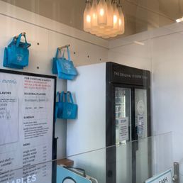 Little ice cream kiosk inside