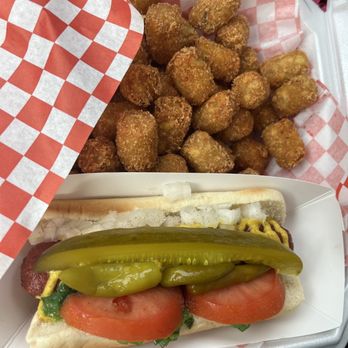 Midway Dogs - Chicago Dog & Fries Combo - Food Trucks Near Me - Austin , Texas