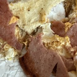 Pork roll wasn't even cooked in the middle all the way, cold asf are we dead ass
