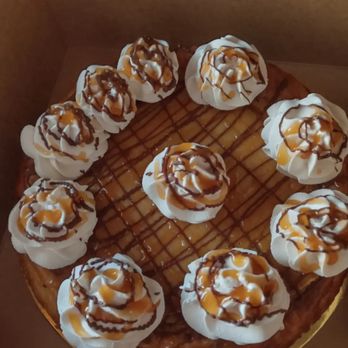 Debs Pies - Coffee cheesecake with Carmel and chocolate drizzle - Bakeries Near Me - Enid, Oklahoma Debs Pies - Coffee cheesecake with Carmel and chocolate drizzle - Bakeries Near Me - Enid, Oklahoma