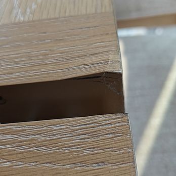 Ashley Store - Cracks inside the extended table leaf - Furniture Stores Near Me - Brooklyn, Ohio
