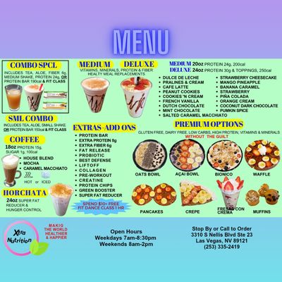 Menu photo 1 Xtra Nutrition Las Vegas, NV Menu photo 1 Xtra Nutrition Las Vegas, NV