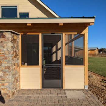 Bend On-Site Screening - Bronze anodized Monterey screen door with better view - Windows Installation Near Me - Bend, Oregon