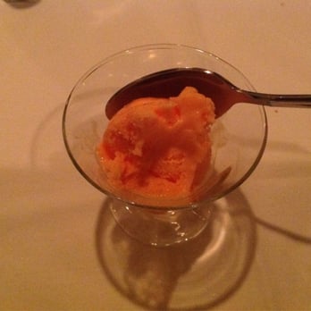 Seafare of Williamsburg - Orange sherbet to clean the palate. - Seafood Near Me - Williamsburg, Virginia Seafare of Williamsburg - Orange sherbet to clean the palate. - Seafood Near Me - Williamsburg, Virginia