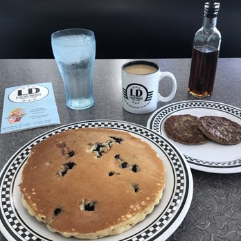 Local Diner - Blueberry Stack with side of Sausage - Breakfast & Brunch Near Me - Coppell, Texas
