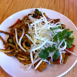 Noodles & Company - Japanese Pan noodle with no mushrooms and tofu.