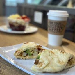 Açaà bowl, chicken chipotle sandwich, coffee and orange juice for a little less than $35. Açaà bowl, chicken chipotle sandwich, coffee and orange juice for a little less than $35.