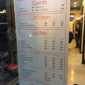 Tian Du Hair Studio - Basic prices. - Hair Salons Near Me - Dublin 1, D