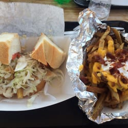 Captain Gus' Sandwich Shack & Grill - Over stuff sandwich and loaded fries