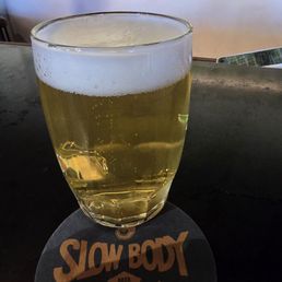 Blue beer made with blue corn maza