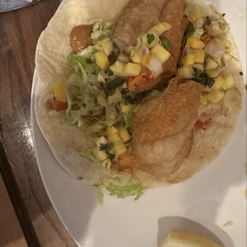 Mogans Oyster House - One of two fish tacos - Seafood Near Me - Salisbury, Maryland
