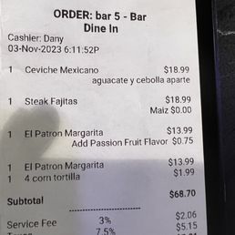 $18.99 for an appetizer sized ceviche