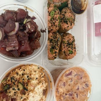 Poke Express - Inari Bomb , spicy lava flow ahi , Fresh Island Ahi, & Pau Hana Special Ahi Poke. - Poke Near Me - Las Vegas, Nevada Poke Express - Inari Bomb , spicy lava flow ahi , Fresh Island Ahi, & Pau Hana Special Ahi Poke. - Poke Near Me - Las Vegas, Nevada