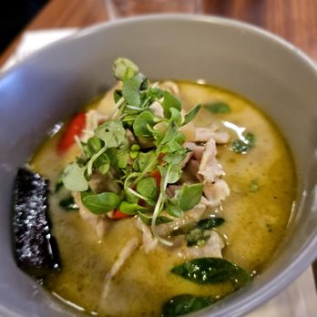 UnTable - Easy Go for lunch. AKA Green Curry with Pork. $15. Comes with riceberry. Very tasty and nicely spicy. Would recommend - Thai Near Me - Brooklyn, New York