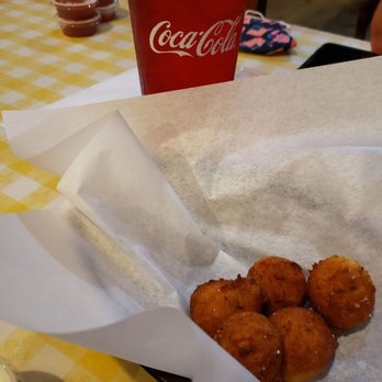 Catfish Village - Complimentary hush puppies, yum - Seafood Near Me - Waskom, Texas
