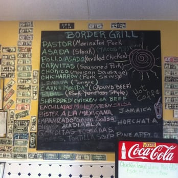 Border Grill Fresh-Mex - Chalk board menu - Tacos Near Me - Orlando, Florida