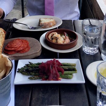 Barcelona Reston - Chorizo de Pamplona, gambas al ajillo, asparagus - Tapas/Small Plates Near Me - Reston, Virginia
