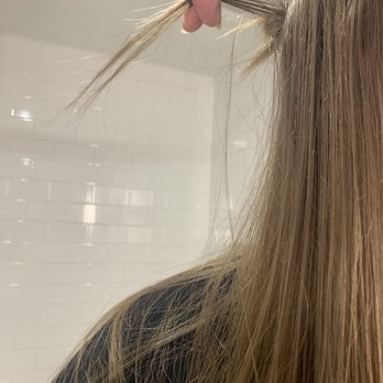 Oliver+james Salon - Random short shoulder length pieces in my waist long hair - Hair Salons Near Me - Des Moines, Iowa Oliver+james Salon - Random short shoulder length pieces in my waist long hair - Hair Salons Near Me - Des Moines, Iowa