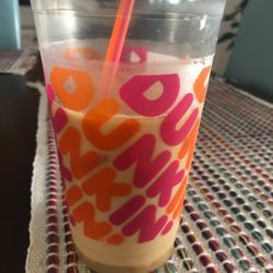 Dunkin' - Iced Carmel coffee with xtra cream n sugar
