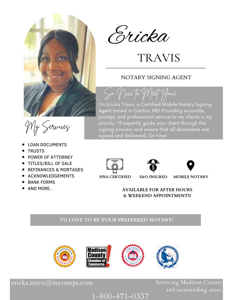 MY ORDERED STEPS NOTARY Madison, Mississippi Notaries Phone