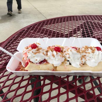 Twisters - a banana split with whipped cream and cherries - Ice Cream & Frozen Yogurt Near Me - Parchment, Michigan