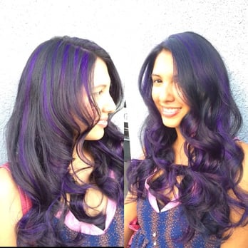 Union Salon - Purple Highlights for my wedding by Candy Blaauw. - Hair Salons Near Me - Pasadena, California Union Salon - Purple Highlights for my wedding by Candy Blaauw. - Hair Salons Near Me - Pasadena, California