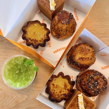 Parachute Bakery - 3x everything Kouign Amann, 2x Pecan Pie and Vanilla Flan, 2x Vanilla & Passionfruit Cube, Yuzu Matcha Lemonade (01/2026) - Cafes Near Me - San Francisco, California Parachute Bakery - 3x everything Kouign Amann, 2x Pecan Pie and Vanilla Flan, 2x Vanilla & Passionfruit Cube, Yuzu Matcha Lemonade (01/2026) - Cafes Near Me - San Francisco, California