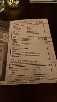 Menu photo 2 Parlour Excelsior Excelsior, MN